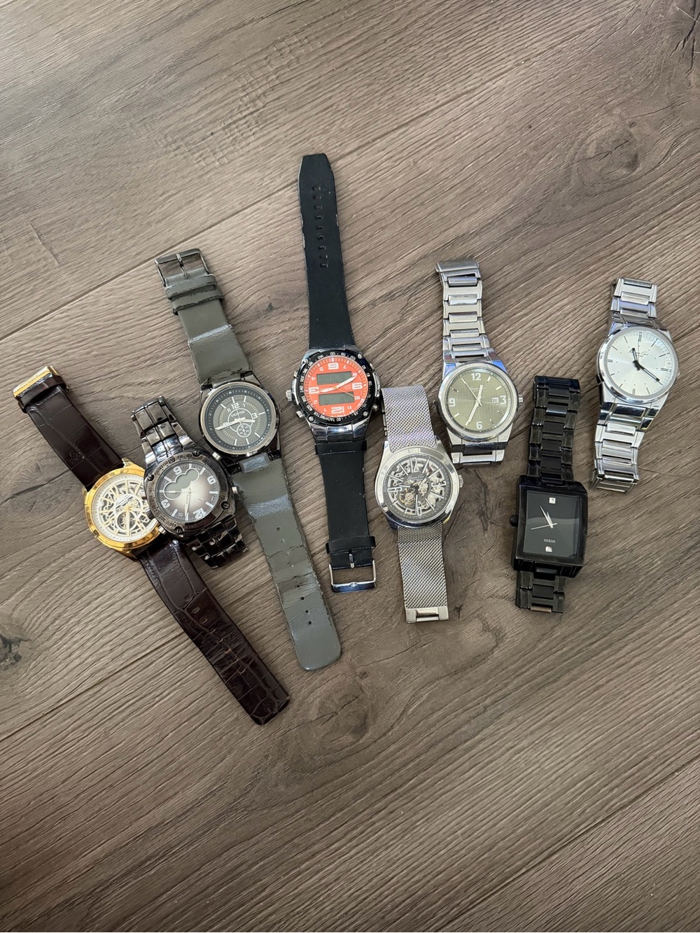 Men's Black and Silver Watches- Mixed Dial Styles